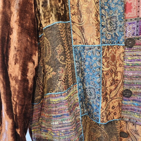 Coldwater Creek Patchwork Velvet Jacket Sz 2X - Picture 4 of 6